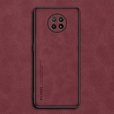 Custodia Lusso Pelle Cover S02 per Xiaomi Redmi Note 9 5G Rosso