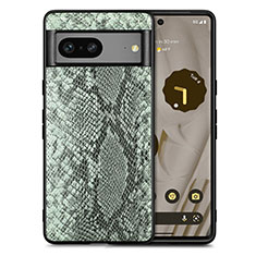 Custodia Lusso Pelle Cover S02D per Google Pixel 7 5G Verde