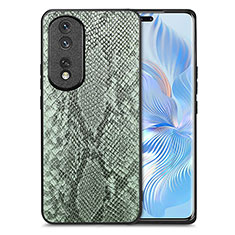 Custodia Lusso Pelle Cover S02D per Huawei Honor 80 Pro Flat 5G Verde