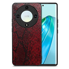 Custodia Lusso Pelle Cover S02D per Huawei Honor X9a 5G Rosso