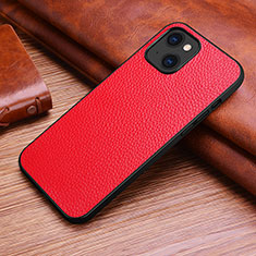 Custodia Lusso Pelle Cover S03 per Apple iPhone 13 Mini Rosso