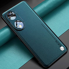 Custodia Lusso Pelle Cover S03 per Huawei Honor 90 5G Verde Notte