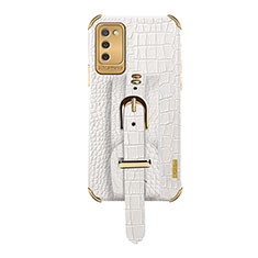 Custodia Lusso Pelle Cover S03 per Samsung Galaxy A02s Bianco