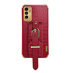 Custodia Lusso Pelle Cover S03 per Samsung Galaxy A04s Rosso