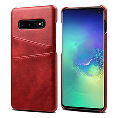 Custodia Lusso Pelle Cover S03 per Samsung Galaxy S10 Rosso