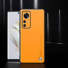 Custodia Lusso Pelle Cover S03 per Xiaomi Mi 12T 5G Arancione