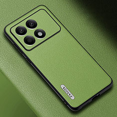 Custodia Lusso Pelle Cover S03 per Xiaomi Redmi K70 Pro 5G Verde