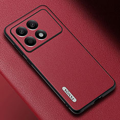 Custodia Lusso Pelle Cover S03 per Xiaomi Redmi K70E 5G Rosso