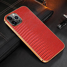 Custodia Lusso Pelle Cover S04 per Apple iPhone 14 Pro Rosso