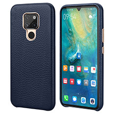 Custodia Lusso Pelle Cover S04 per Huawei Mate 20 Blu