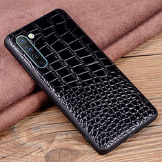 Custodia Lusso Pelle Cover S04 per Oppo Reno3 Nero