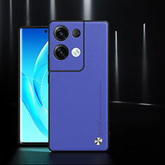 Custodia Lusso Pelle Cover S04 per Oppo Reno9 Pro+ Plus 5G Blu