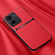 Custodia Lusso Pelle Cover S04 per Xiaomi Poco C65 Rosso