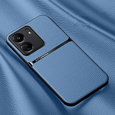 Custodia Lusso Pelle Cover S04 per Xiaomi Redmi 13C Cielo Blu