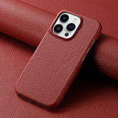 Custodia Lusso Pelle Cover S04D per Apple iPhone 13 Pro Rosso