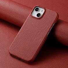 Custodia Lusso Pelle Cover S04D per Apple iPhone 13 Rosso