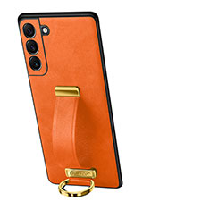 Custodia Lusso Pelle Cover S05 per Samsung Galaxy S22 5G Arancione