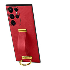 Custodia Lusso Pelle Cover S06 per Samsung Galaxy S22 Ultra 5G Rosso