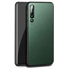 Custodia Lusso Pelle Cover S07 per Xiaomi Mi 10 Pro Verde