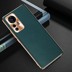 Custodia Lusso Pelle Cover S07 per Xiaomi Mi 12 5G Verde