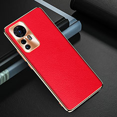Custodia Lusso Pelle Cover S07 per Xiaomi Mi 12S Pro 5G Rosso