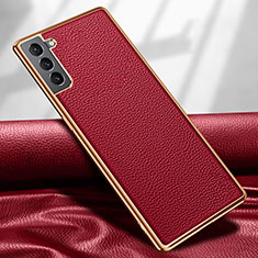 Custodia Lusso Pelle Cover S09 per Samsung Galaxy S24 Plus 5G Rosso