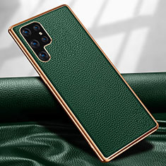 Custodia Lusso Pelle Cover S09 per Samsung Galaxy S24 Ultra 5G Verde