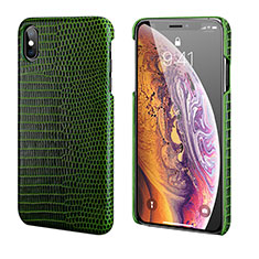 Custodia Lusso Pelle Cover S12 per Apple iPhone Xs Max Verde