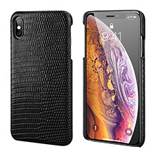 Custodia Lusso Pelle Cover S12 per Apple iPhone Xs Nero