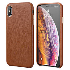 Custodia Lusso Pelle Cover S14 per Apple iPhone Xs Arancione