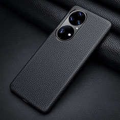 Custodia Lusso Pelle Cover ST2 per Huawei P50e Nero