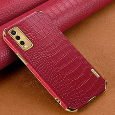 Custodia Lusso Pelle Cover XD1 per Vivo Y12s (2021) Rosso