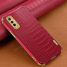 Custodia Lusso Pelle Cover XD1 per Vivo Y51s 5G Rosso