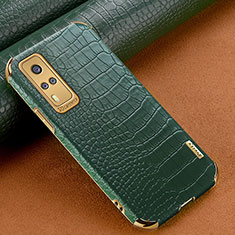 Custodia Lusso Pelle Cover XD1 per Vivo Y53s 4G Verde