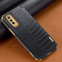 Custodia Lusso Pelle Cover XD1 per Vivo Y70S 5G Nero