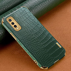 Custodia Lusso Pelle Cover XD1 per Vivo Y70S 5G Verde