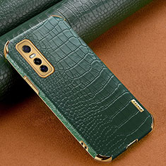 Custodia Lusso Pelle Cover XD1 per Vivo Y73s 5G Verde