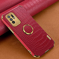 Custodia Lusso Pelle Cover XD2 per Oppo A95 5G Rosso