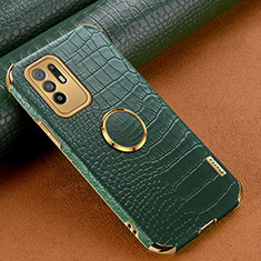 Custodia Lusso Pelle Cover XD2 per Oppo A95 5G Verde