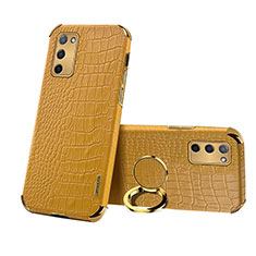 Custodia Lusso Pelle Cover XD3 per Oppo A55 5G Giallo