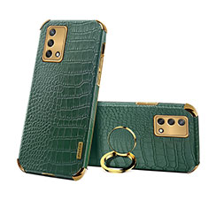 Custodia Lusso Pelle Cover XD3 per Oppo F19 Verde