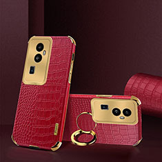 Custodia Lusso Pelle Cover XD3 per Oppo Reno10 Pro+ Plus 5G Rosso