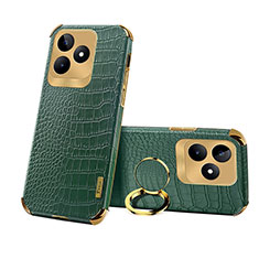 Custodia Lusso Pelle Cover XD3 per Realme C51 Verde