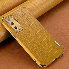Custodia Lusso Pelle Cover XD3 per Samsung Galaxy S20 FE 4G Giallo
