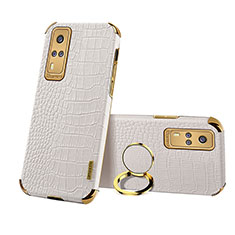 Custodia Lusso Pelle Cover XD3 per Vivo Y53s NFC Bianco