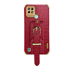 Custodia Lusso Pelle Cover XD5 per Realme C21 Rosso