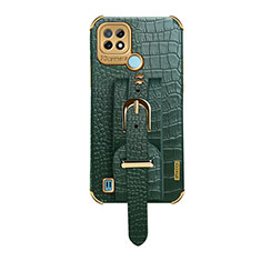 Custodia Lusso Pelle Cover XD5 per Realme C21 Verde