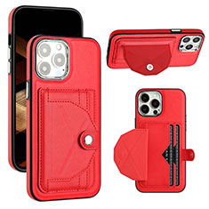 Custodia Lusso Pelle Cover Y01B per Apple iPhone 13 Pro Rosso