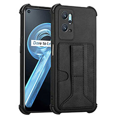 Custodia Lusso Pelle Cover Y01B per Oppo A96 4G Nero