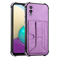 Custodia Lusso Pelle Cover Y01B per Samsung Galaxy A02 Viola